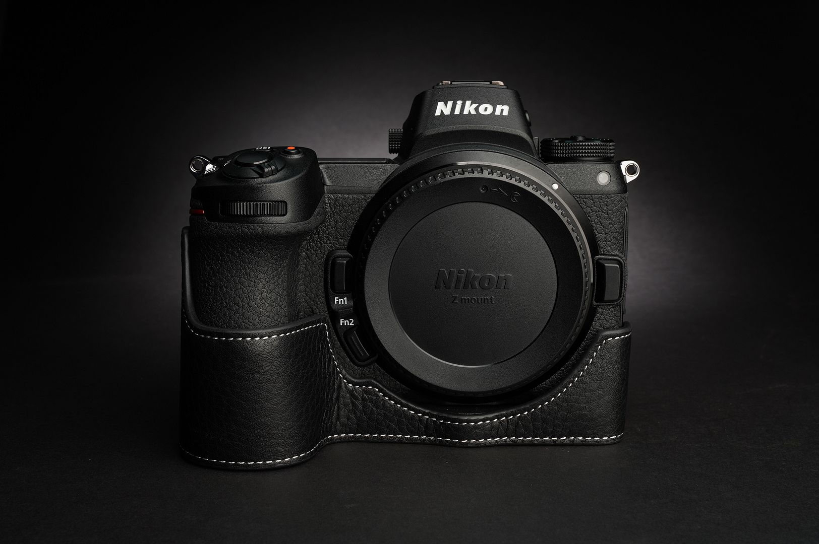 Genuine Real Leather Half Camera Case Bag Cover for Nikon Z6 Nikon Z7